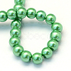 Baking Paint Pearlized Glass Pearl Round Bead Strands X-HY-Q003-4mm-69-4