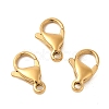 Ion Plating(IP) 304 Stainless Steel Lobster Claw Clasps Hand Polished X-STAS-AB13-G-01-1