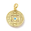 Rack Plating Brass Cubic Zirconia with Enaml Pendants KK-Q772-19G-2