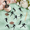 5 Sets Paper Cake Toppers AJEW-SC0002-73-4
