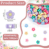 300Pcs Two Tone Opaque Acrylic Beads SACR-UN0001-06-3