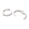 Anti-Tarnish Rhodium Plated 925 Sterling Silver Huggie Hoop Earring Findings STER-C010-01P-2