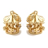 Rack Plating Brass Micro Pave Clear Cubic Zirconia Pendants X-KK-K349-16G-1