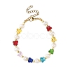 Glass Butterfly & Natural Freshwater Pearl & Synthetic Non-magnetic Hematite Beaded Bracelets BJEW-JB14175-3