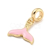 Rack Plating Alloy Enamel Fishtail European Dangle Charms FIND-B034-49G-01-2