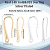 32Pcs 2 Colors Brass Earring Hooks KK-SC0006-56-2