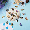28Pcs 14 Style Printed Alloy Pendants FIND-BG0001-04-6