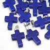 Dyed Natural White Jade Pendants G-T080-24-1