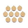Light Gold Plated Alloy Enamel Charms ENAM-T010-07G-1