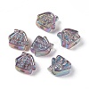 UV Plating Rainbow Iridescent Acrylic Beads PACR-M003-02-2