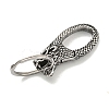 Tibetan Style 316 Surgical Stainless Steel Fittings with 304 Stainless Steel Key Ring FIND-Q101-23AS-2