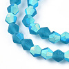 Imitate Austrian Crystal Bicone Frosted Glass Beads Strands GLAA-F029-TM2mm-A01-3