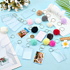 Alloy Faux Fur Soft Pompom Ball Pendant Keychains KEYC-FG0001-22-4