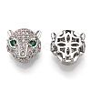 Brass Micro Pave Cubic Zirconia Beads ZIRC-S053-YS014G-4-1