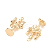 Brass Micro Pave Clear Cubic Zirconia Pendants KK-K351-75G-2