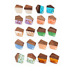 Two Tone Resin & Walnut Wood Stud Earring Findings MAK-N032-032-1