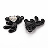 Spray Painted Alloy Rhinestone Pendants PALLOY-Q433-033C-RS-2