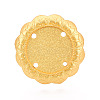 Adjustable Flower Alloy & Iron Bezel Cup Ring Base with Rotatable Tray MAK-T012-07G-2
