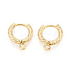 Brass Hoop Earring Findings X-KK-N263-128G-1