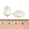 Rack Plating Brass Pave Glass  Connectors Charms KK-M013-03G-4