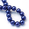 Baking Paint Pearlized Glass Pearl Round Bead Strands HY-Q330-8mm-19-4