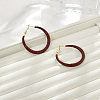 Brass Ring Hoop Earrings EJEW-A121-12B-G-1