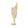 Brass Micro Pave Cubic Pendants X-KK-U027-07G-02-1