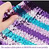 Tricolor Plastic Paillette Elastic Trim EW-WH0013-26-4