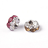 Brass Acrylic Rhinestone Spacer Beads RSB7mm-2