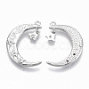 Brass Micro Pave Cubic Zirconia Pendants KK-T062-02P-NF-2