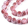 Handmade Millefiori Glass Beads Strands LK-T001-10-4