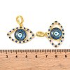 Rack Plating Brass Micro Pave Cubic Zirconia Pendant KK-H486-20G-05-3