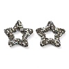 Star Shape Polymer Clay Rhinestone Beads CLAY-NH0001-06-2
