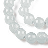 Baking Paint Imitation Jade Glass Round Bead Strands X-DGLA-Q021-6mm-43-3