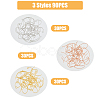 90Pcs 3 Colors Brass Earring Hooks KK-FH0006-81-3