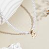 Imitation Pearl with Stainless Steel Pendants Necklaces NJEW-LP0001-51U-G-3