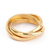 Ion Plating(IP) Unisex 304 Stainless Steel Finger Rings RJEW-K233-06-G-1