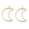 Matte Style Rack Plating Alloy Open Back Bezel Pendants X-PALLOY-S047-39C-FF-2