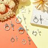 80Pcs 8 Styles Tibetan Style Toggle Clasps TIBEB-CJ0001-28-5