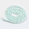 Electroplate Opaque Solid Color Glass Beads Strands EGLA-A034-P10mm-L09-2