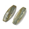 Natural Indian Green Line Jasper Pendants G-Z151-02E-2