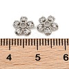 Brass Micro Pave Clear Cubic Zirconia Bead Caps CU-CBA6A75-28P-3