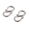 Non-Tarnish 304 Stainless Steel S-Hook Clasps STAS-L082-001P-02-2