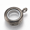 Alloy Magnetic Locket Pendants PALLOY-T052-21-3