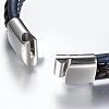 Men's Braided Leather Cord Bracelets BJEW-H559-15C-4