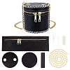 DIY Rhombus Pattern Cylinder Small Crossbody PU Leather Bag Making Kits DIY-WH0292-74A-1