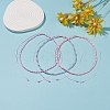 3Pcs 3 Color Glass Seed Braided Beaded Necklaces Set for Women NJEW-JN04117-2