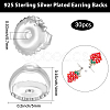 30Pcs Brass Ear Nuts KK-BBC0019-92S-2
