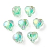 UV Plating Rainbow Iridescent Acrylic Beads OACR-F004-05B-1