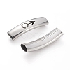 Non-Tarnish 201 Stainless Steel Curved Tube Beads STAS-D169-30P-2